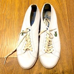 White Lacoste shoes US9